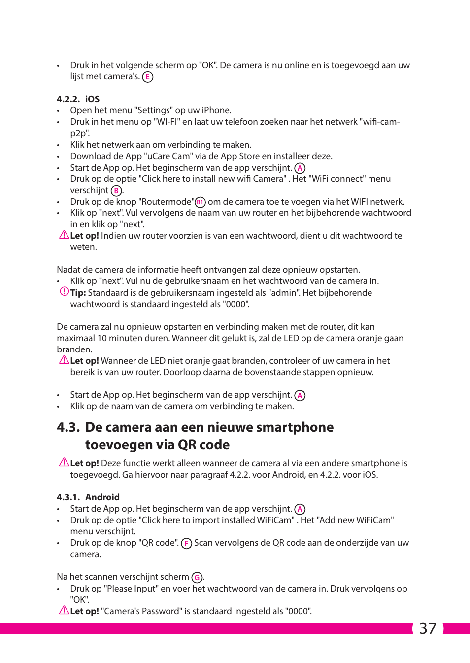 ELRO C706IP_C706WIP Wireless network camera User Manual | Page 37 / 116