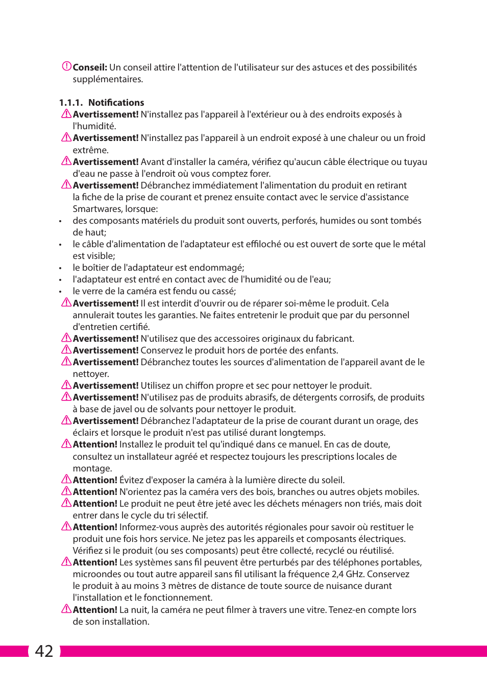 ELRO C706IP_C706WIP Wireless network camera User Manual | Page 42 / 116