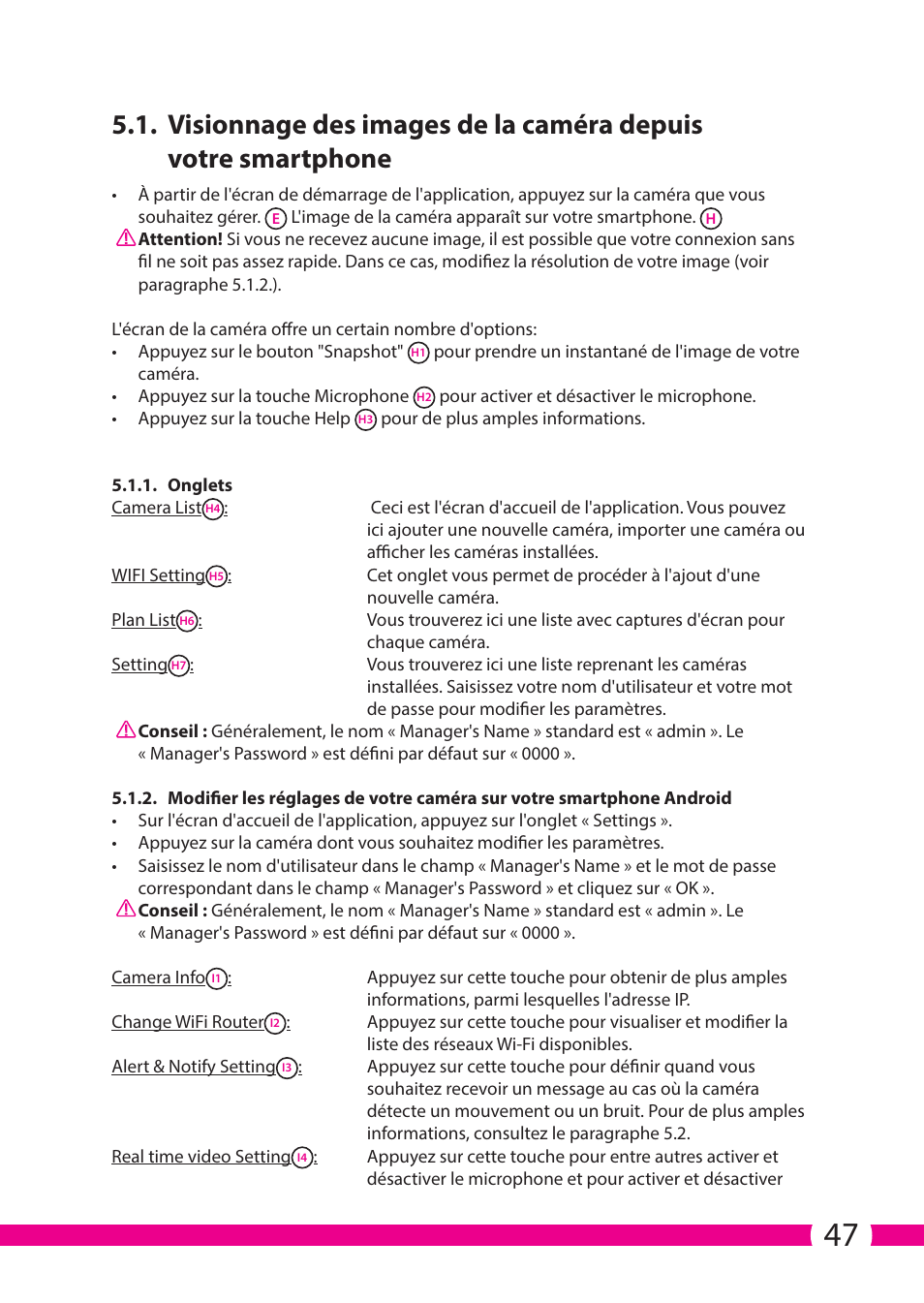 ELRO C706IP_C706WIP Wireless network camera User Manual | Page 47 / 116