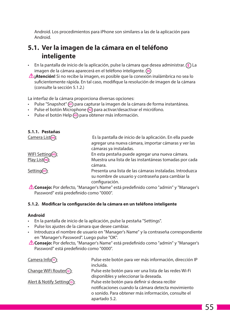 ELRO C706IP_C706WIP Wireless network camera User Manual | Page 55 / 116