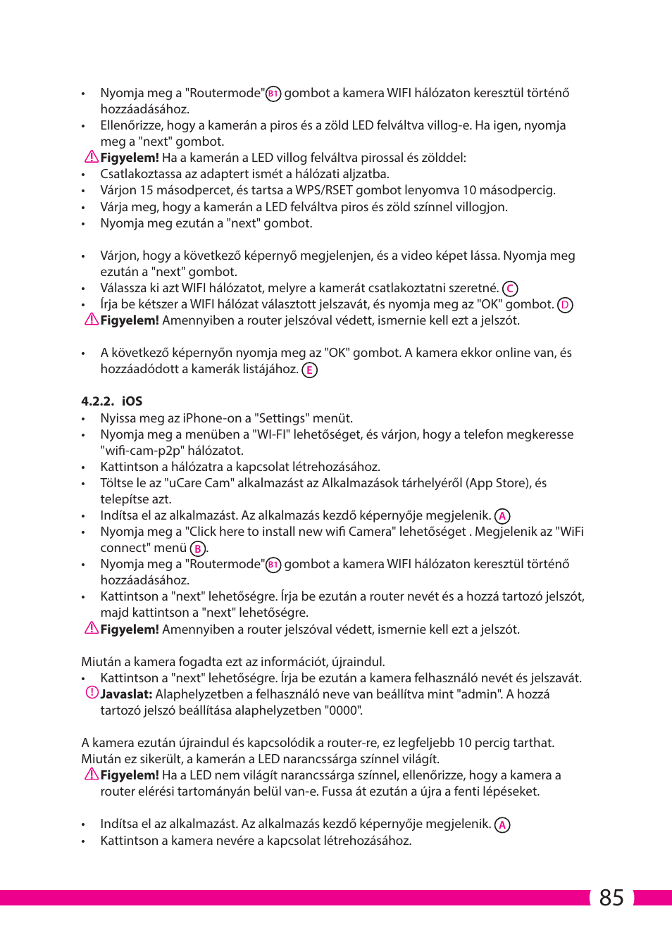 ELRO C706IP_C706WIP Wireless network camera User Manual | Page 85 / 116
