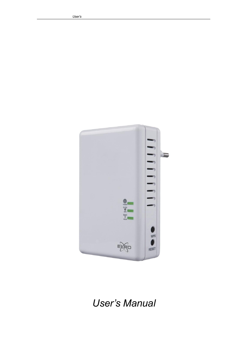 ELRO CR1 WLAN Repeater USERS MANUAL User Manual | 83 pages