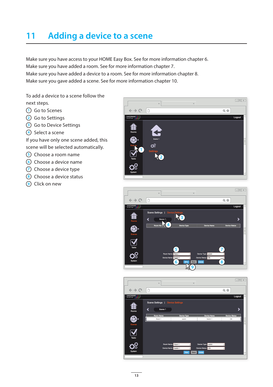 11 adding a device to a scene | ELRO HE840IP Home automation gateway USERS MANUAL User Manual | Page 13 / 20