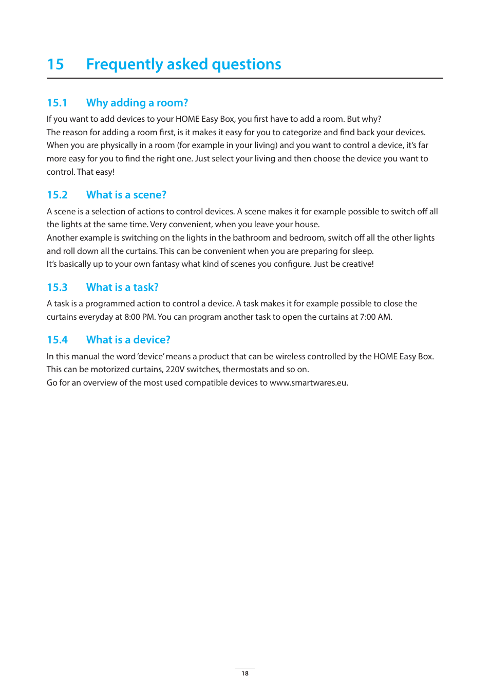 15 frequently asked questions | ELRO HE840IP Home automation gateway USERS MANUAL User Manual | Page 18 / 20