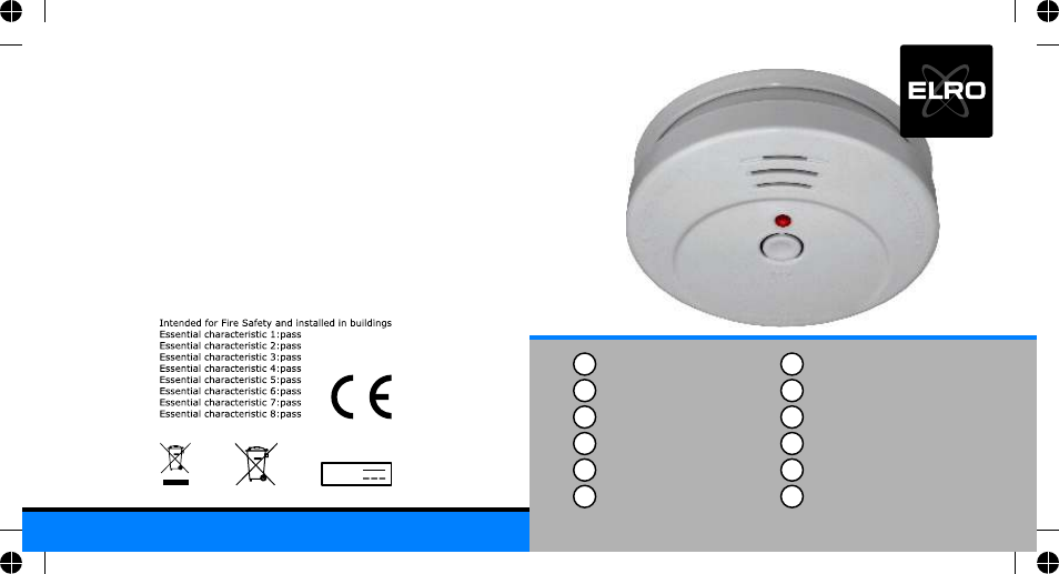 ELRO RM144C Optical smoke detector User Manual | 56 pages