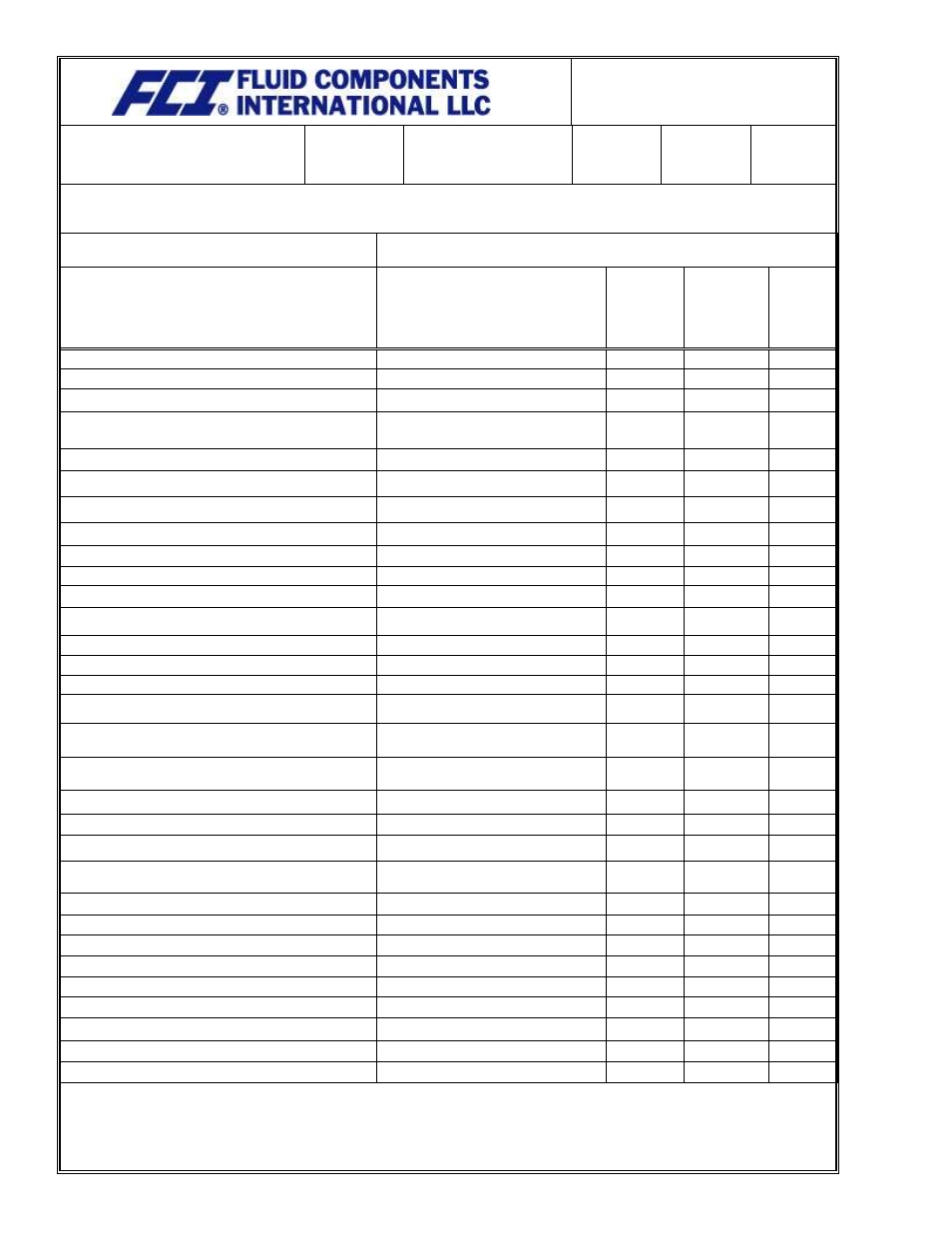 Quality manual, Xiii, Level 1 & 2 documents | Document number | Fluid Components International Quality Assurance Manual User Manual | Page 13 / 94