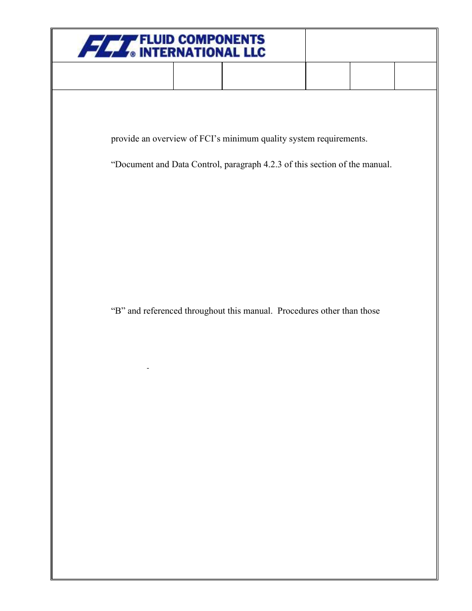 Fluid Components International Quality Assurance Manual User Manual | Page 24 / 94