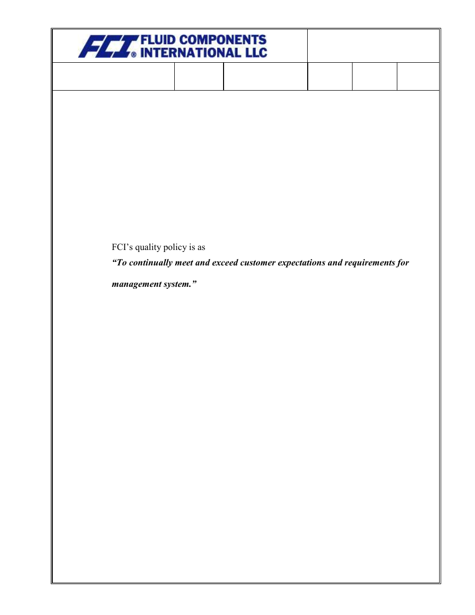 Fluid Components International Quality Assurance Manual User Manual | Page 27 / 94