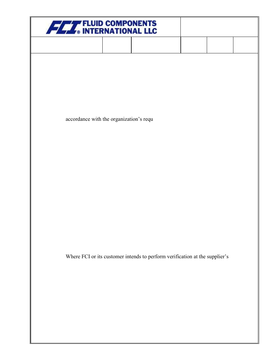 Fluid Components International Quality Assurance Manual User Manual | Page 35 / 94