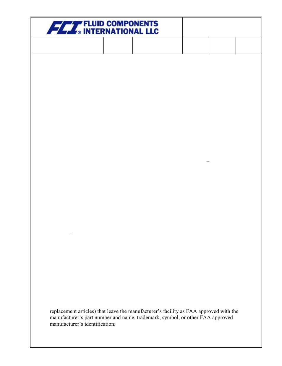 Fluid Components International Quality Assurance Manual User Manual | Page 43 / 94