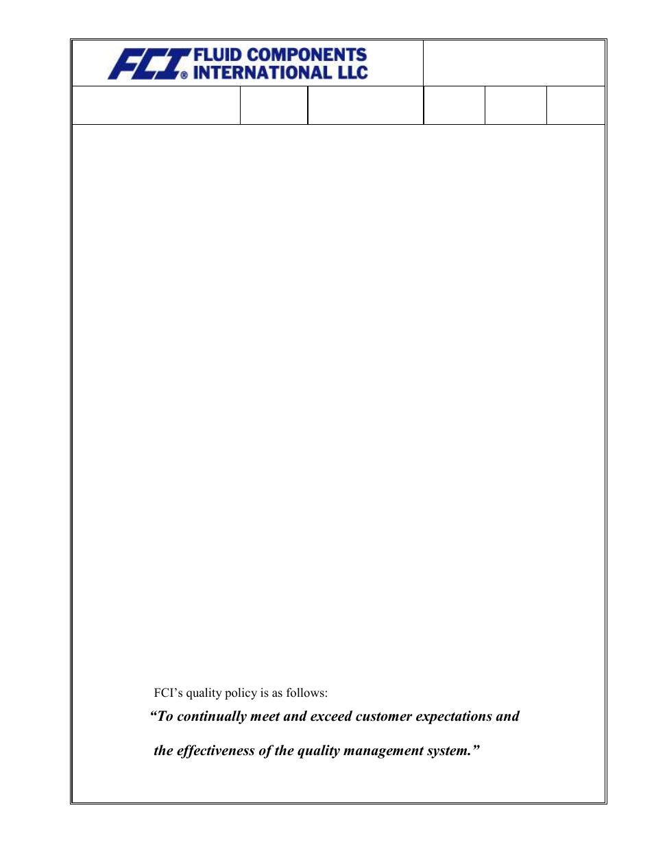 Fluid Components International Quality Assurance Manual User Manual | Page 49 / 94