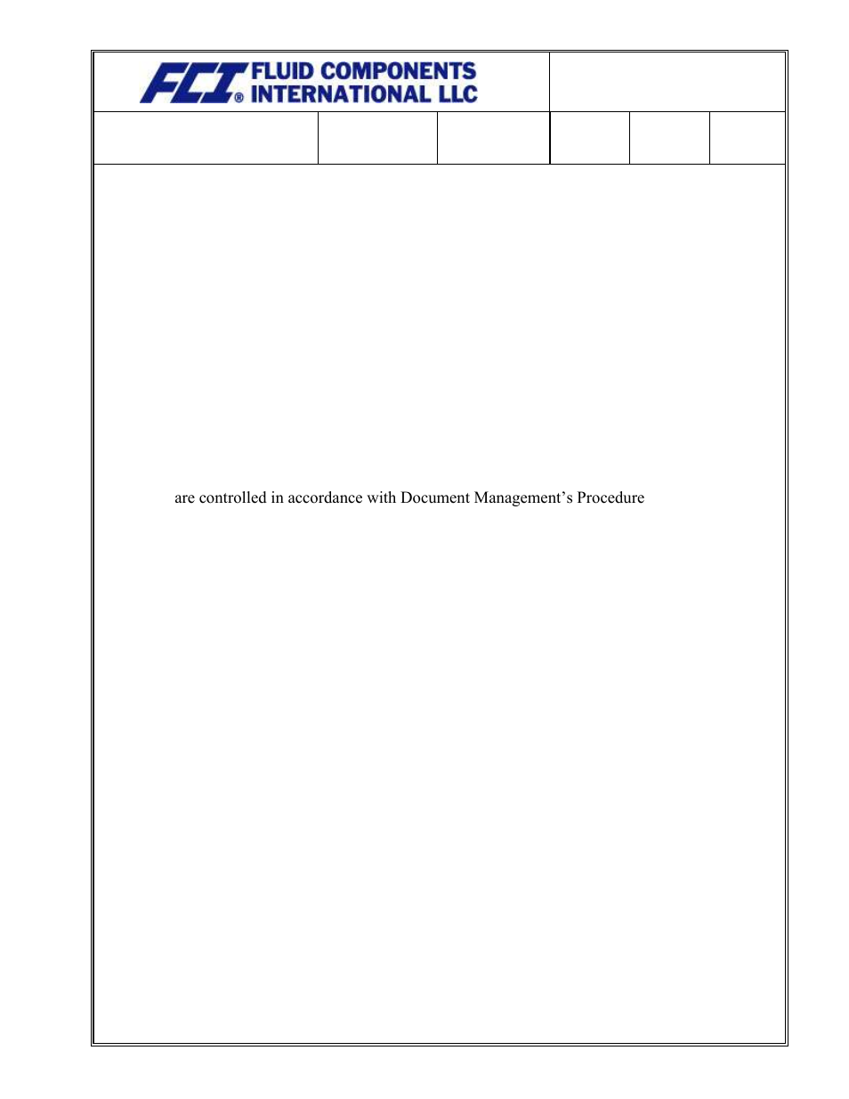 Fluid Components International Quality Assurance Manual User Manual | Page 80 / 94