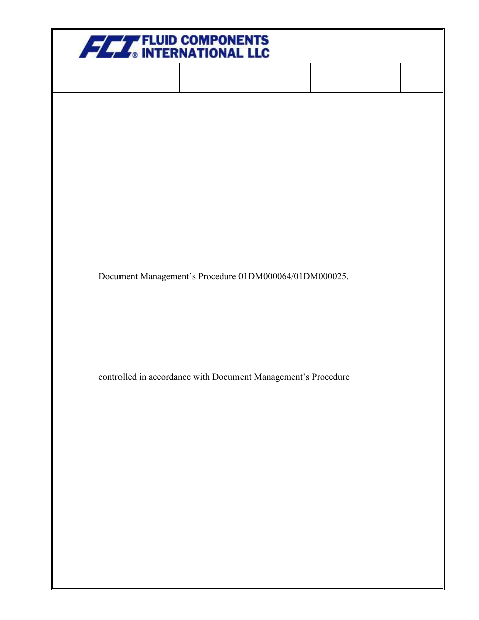 Fluid Components International Quality Assurance Manual User Manual | Page 81 / 94