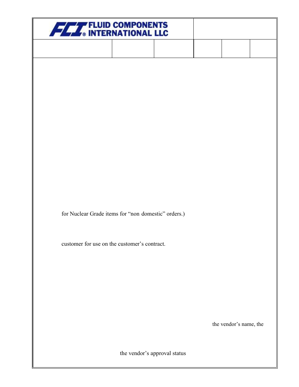 Fluid Components International Quality Assurance Manual User Manual | Page 83 / 94