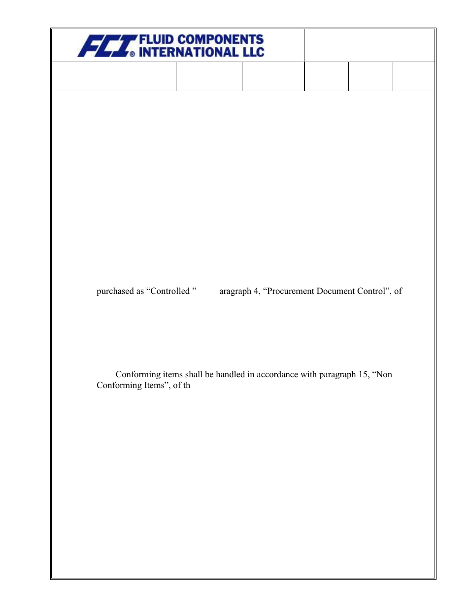 Fluid Components International Quality Assurance Manual User Manual | Page 84 / 94