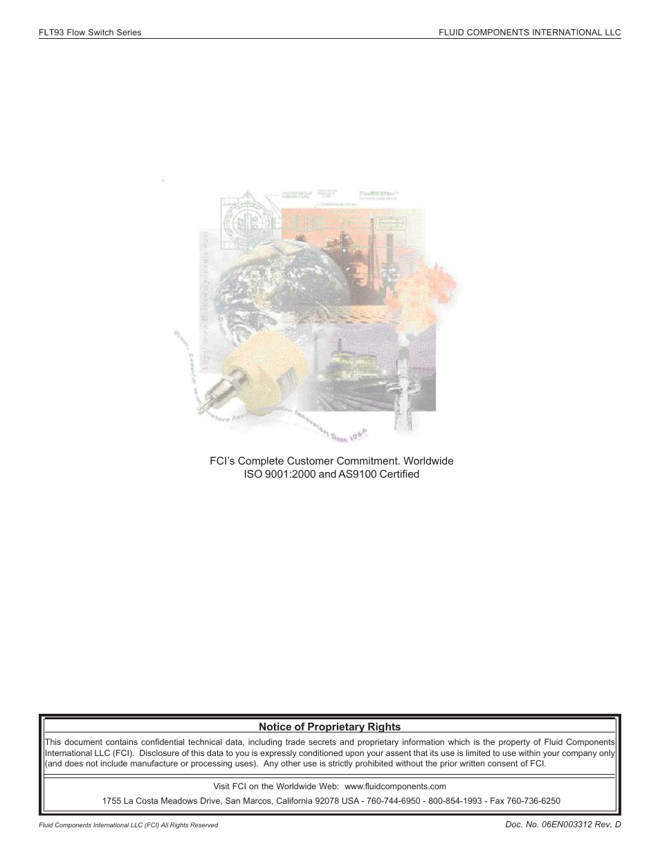 Fluid Components International FLT93 User Manual | Page 12 / 12