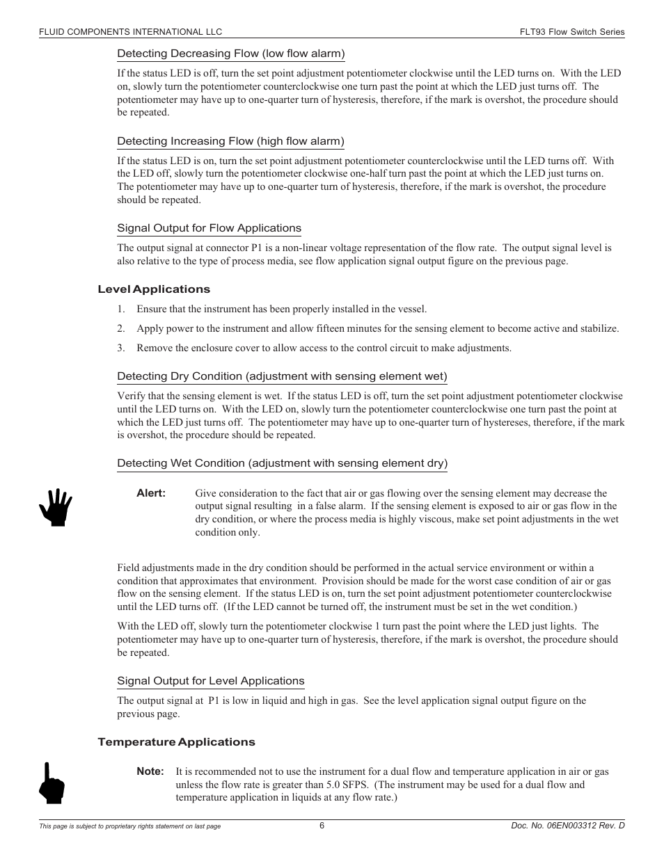 Fluid Components International FLT93 User Manual | Page 6 / 12