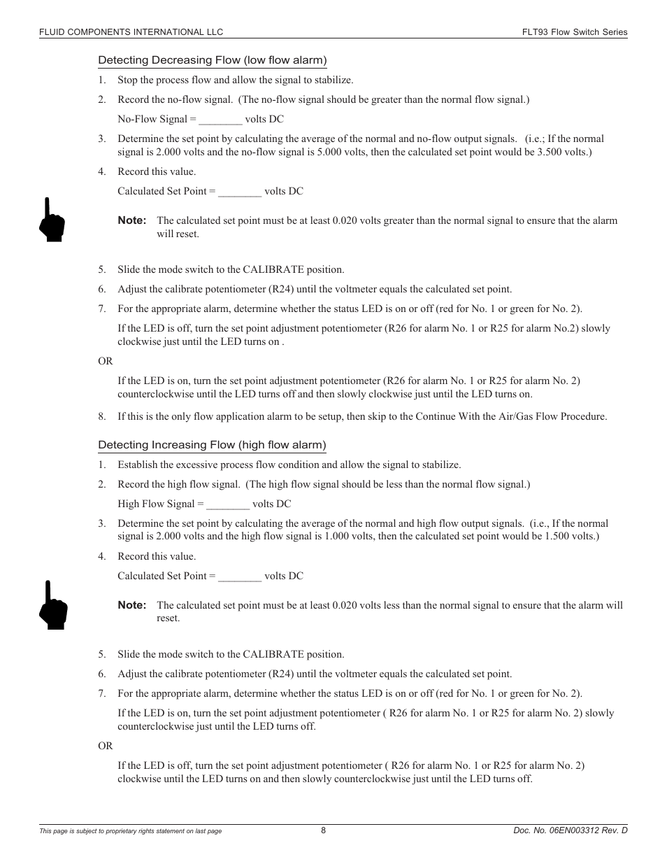 Fluid Components International FLT93 User Manual | Page 8 / 12