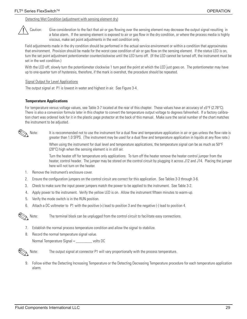 Temperature applications | Fluid Components International FLT93 Nuclear User Manual | Page 29 / 58