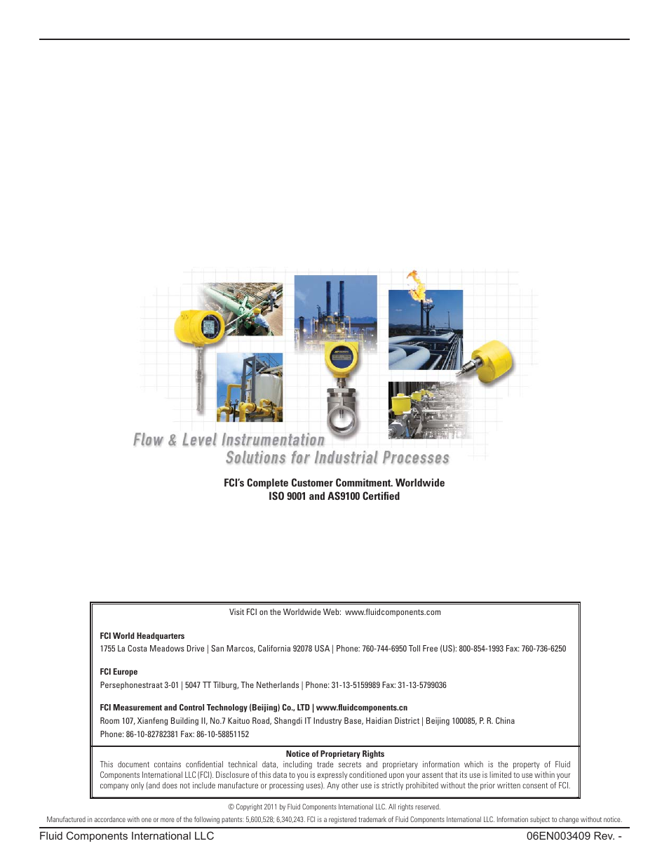 Contact information | Fluid Components International FLT93 Nuclear User Manual | Page 58 / 58