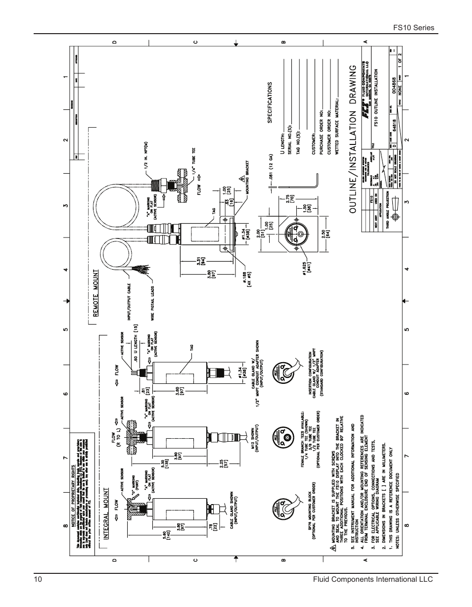 Fluid Components International FS10A User Manual | Page 12 / 54