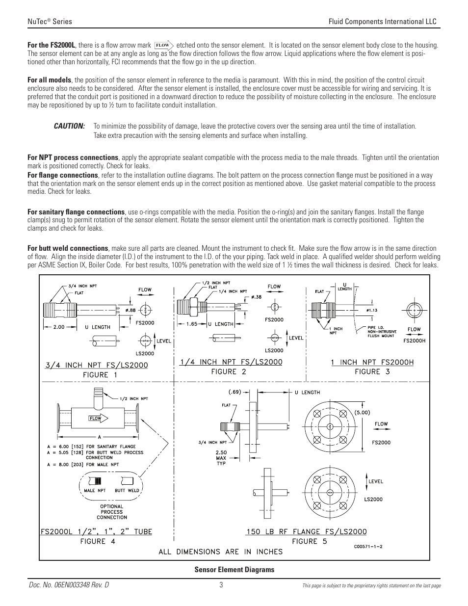 Fluid Components International FS2000L User Manual | Page 3 / 12