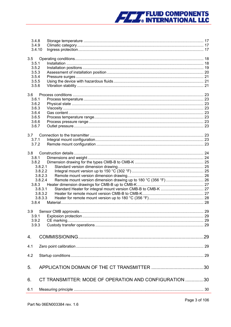Fluid Components International CMB User Manual | Page 3 / 106