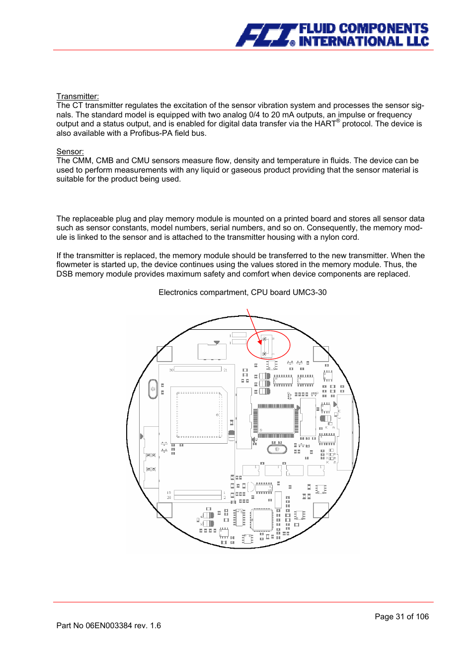 System configuration, Dsb data memory module | Fluid Components International CMB User Manual | Page 31 / 106