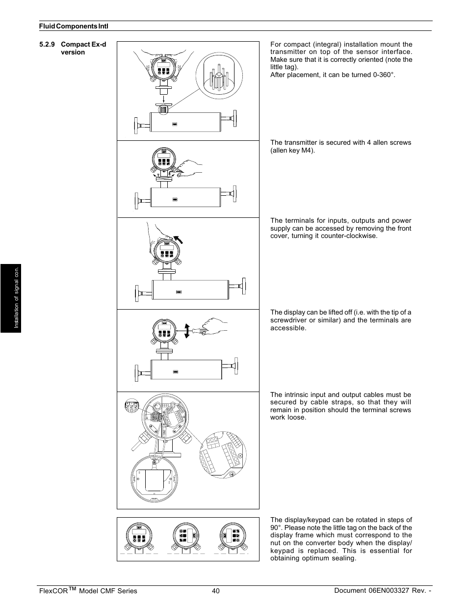 Fluid Components International CMF Series Manual Installation of Electronics User Manual | Page 10 / 14