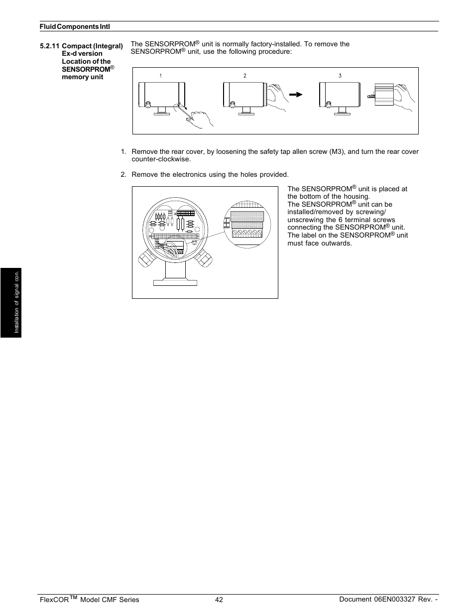 Fluid Components International CMF Series Manual Installation of Electronics User Manual | Page 12 / 14