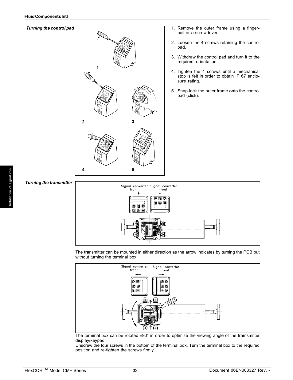 Fluid Components International CMF Series Manual Installation of Electronics User Manual | Page 2 / 14