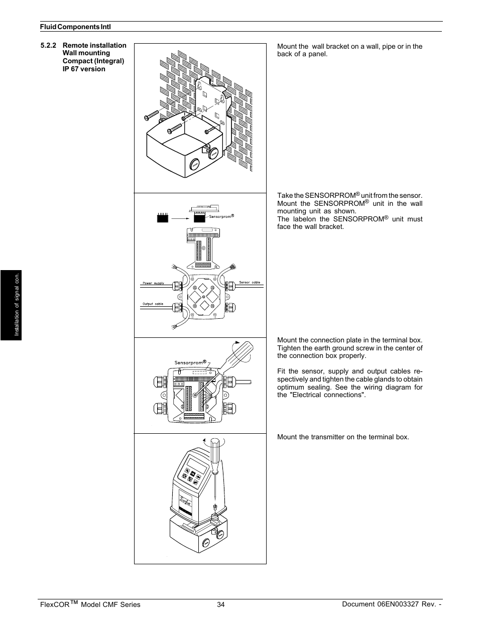 Fluid Components International CMF Series Manual Installation of Electronics User Manual | Page 4 / 14