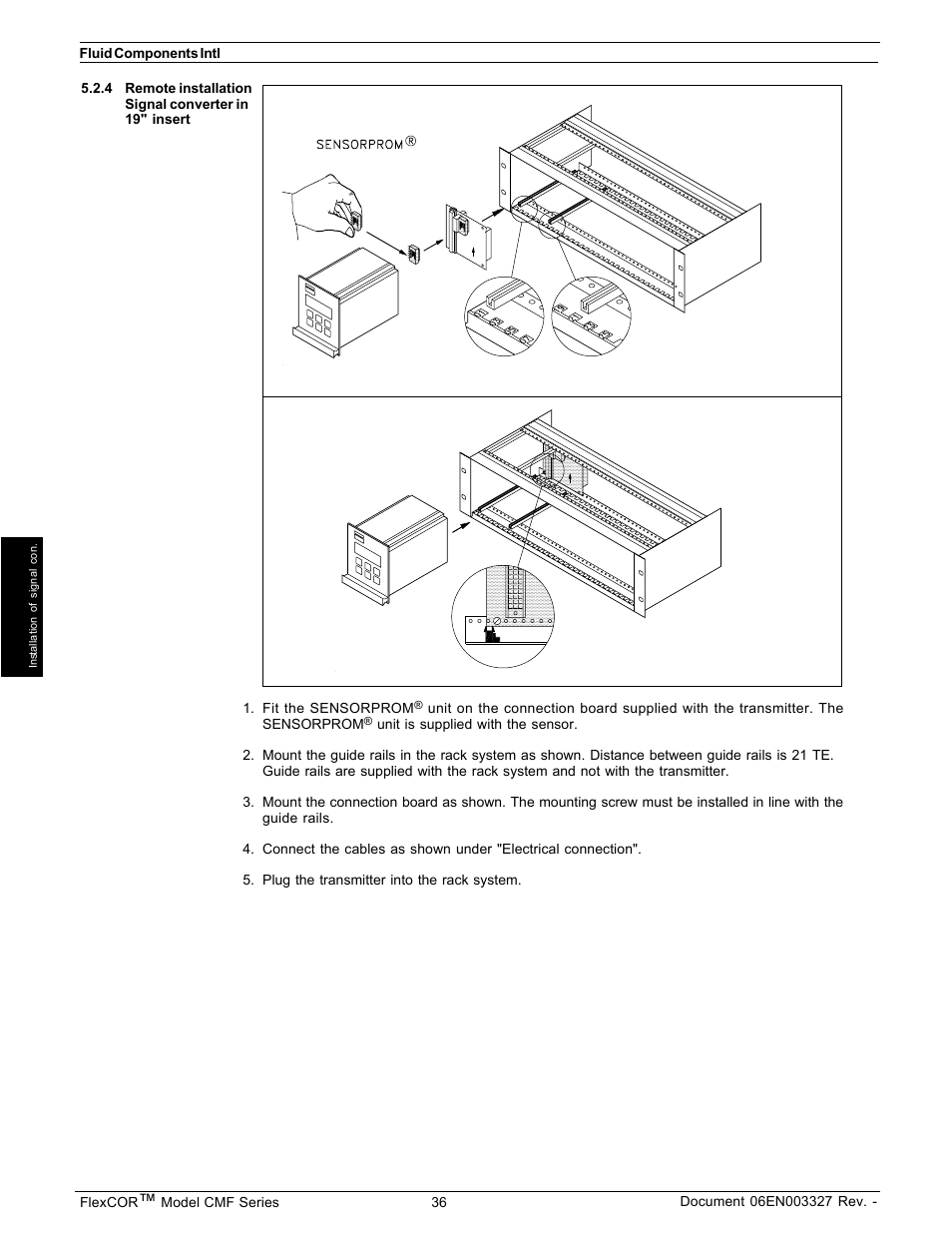 Fluid Components International CMF Series Manual Installation of Electronics User Manual | Page 6 / 14