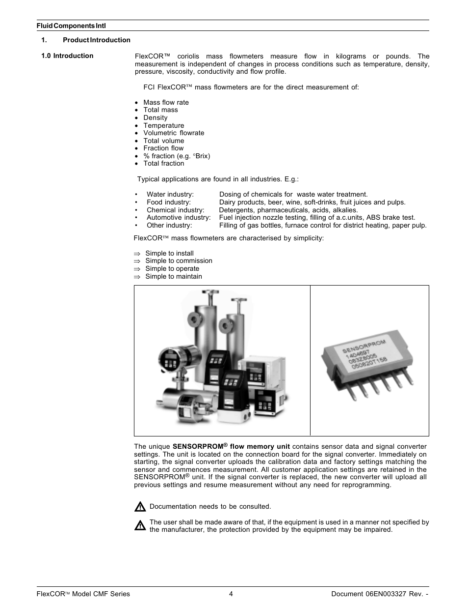 Fluid Components International CMF Series Manual Table of Contents User Manual | Page 2 / 3