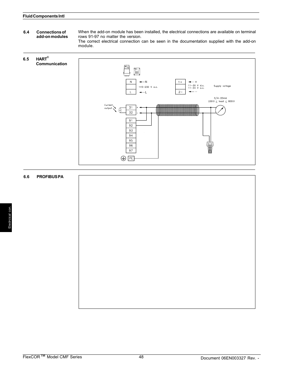 Fluid Components International CMF Series Manual Wiring Diagrams User Manual | Page 4 / 6