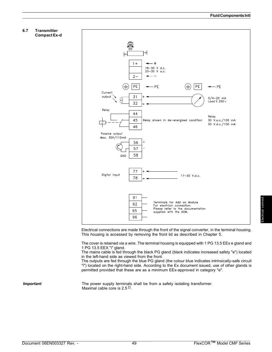 Fluid Components International CMF Series Manual Wiring Diagrams User Manual | Page 5 / 6