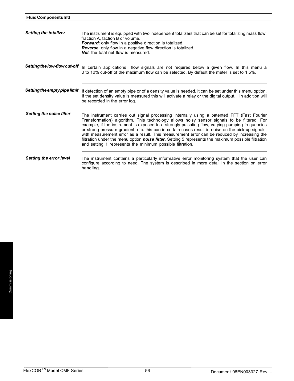 Fluid Components International CMF Series Manual Electronics Setup and Menus User Manual | Page 6 / 25