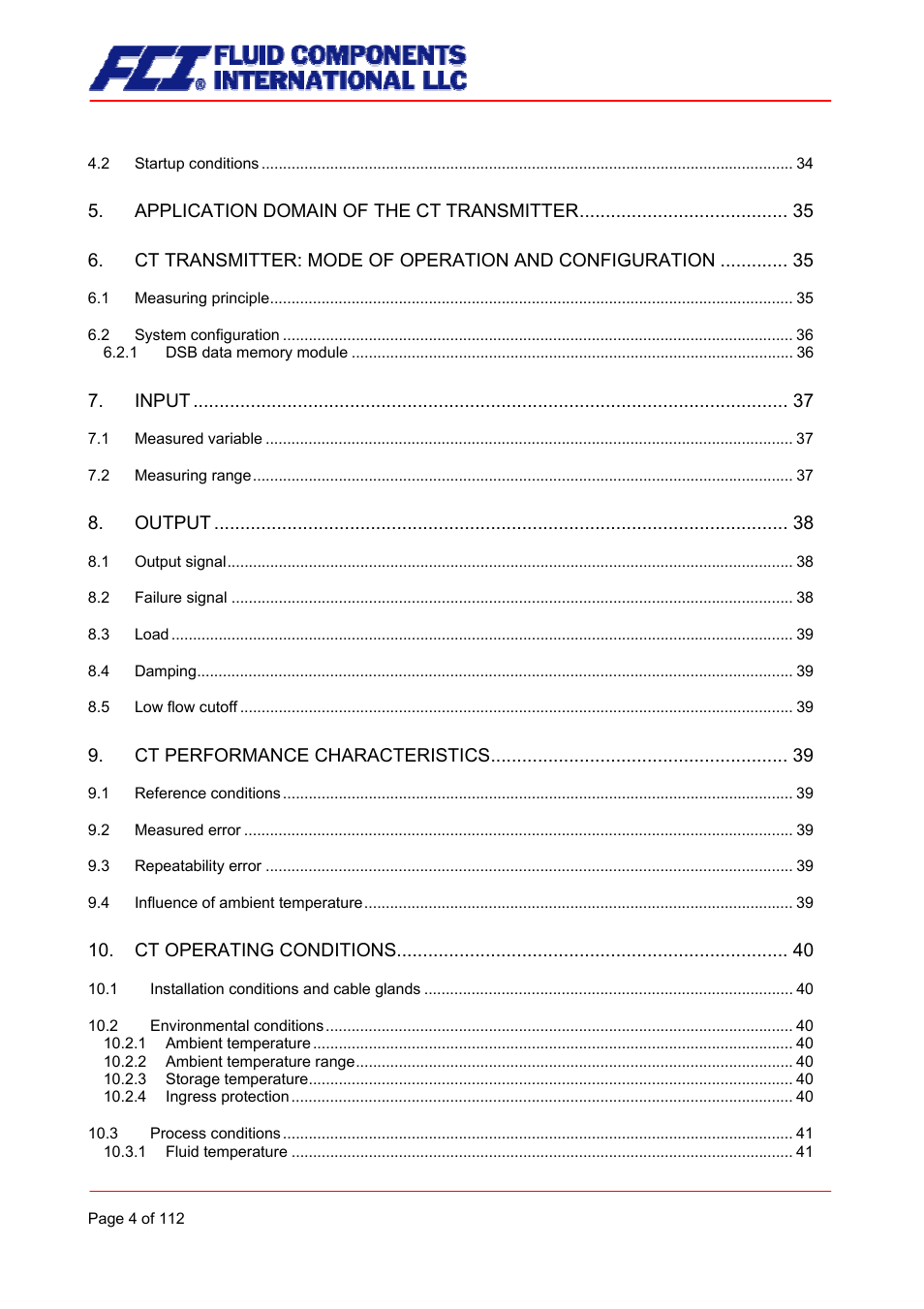 Fluid Components International CMU User Manual | Page 4 / 112