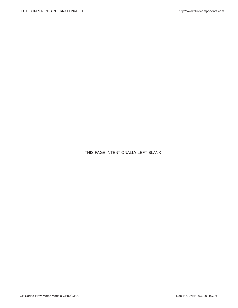 Fluid Components International GF90_GF92 User Manual | Page 4 / 102