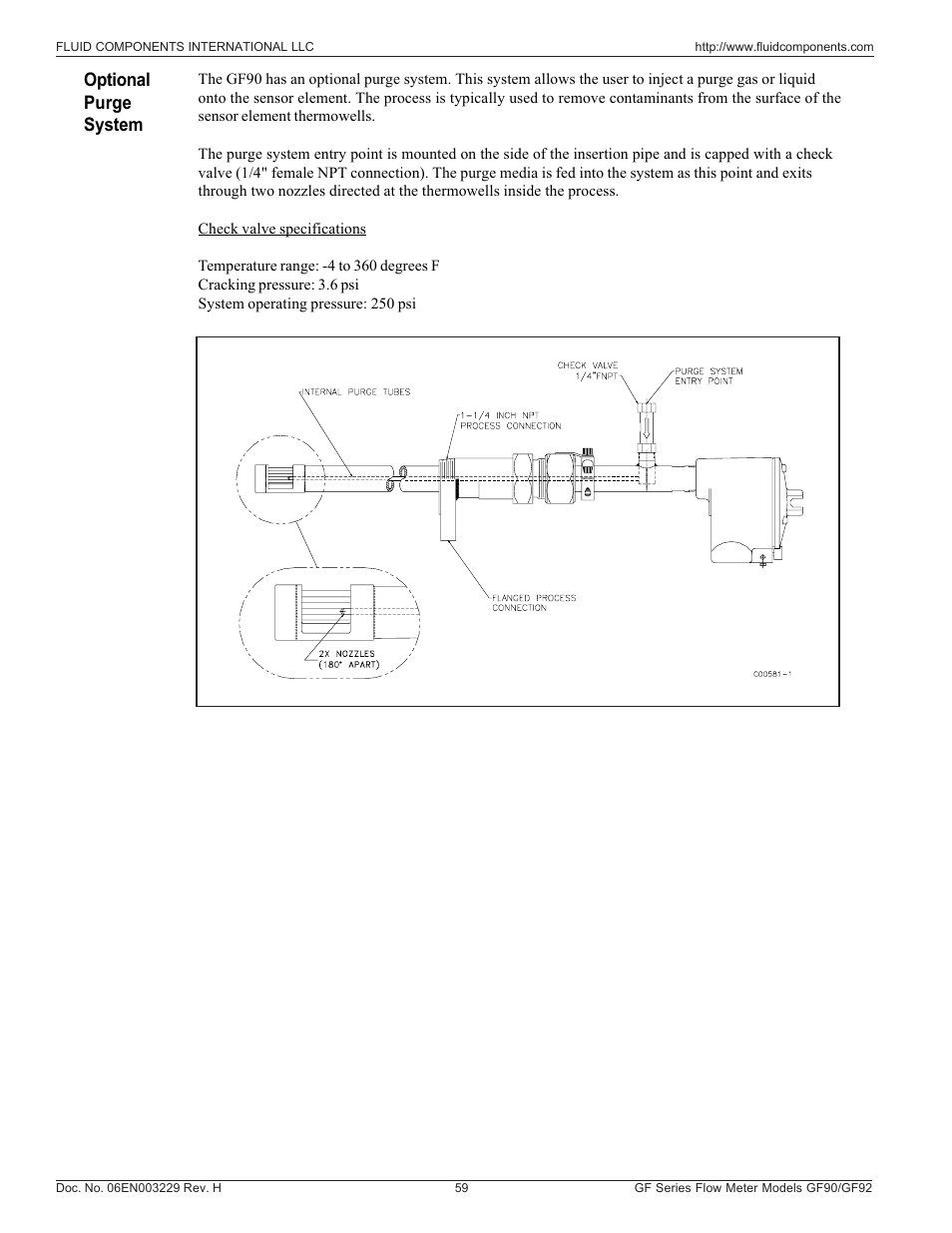 Optional purge system | Fluid Components International GF90_GF92 User Manual | Page 63 / 102