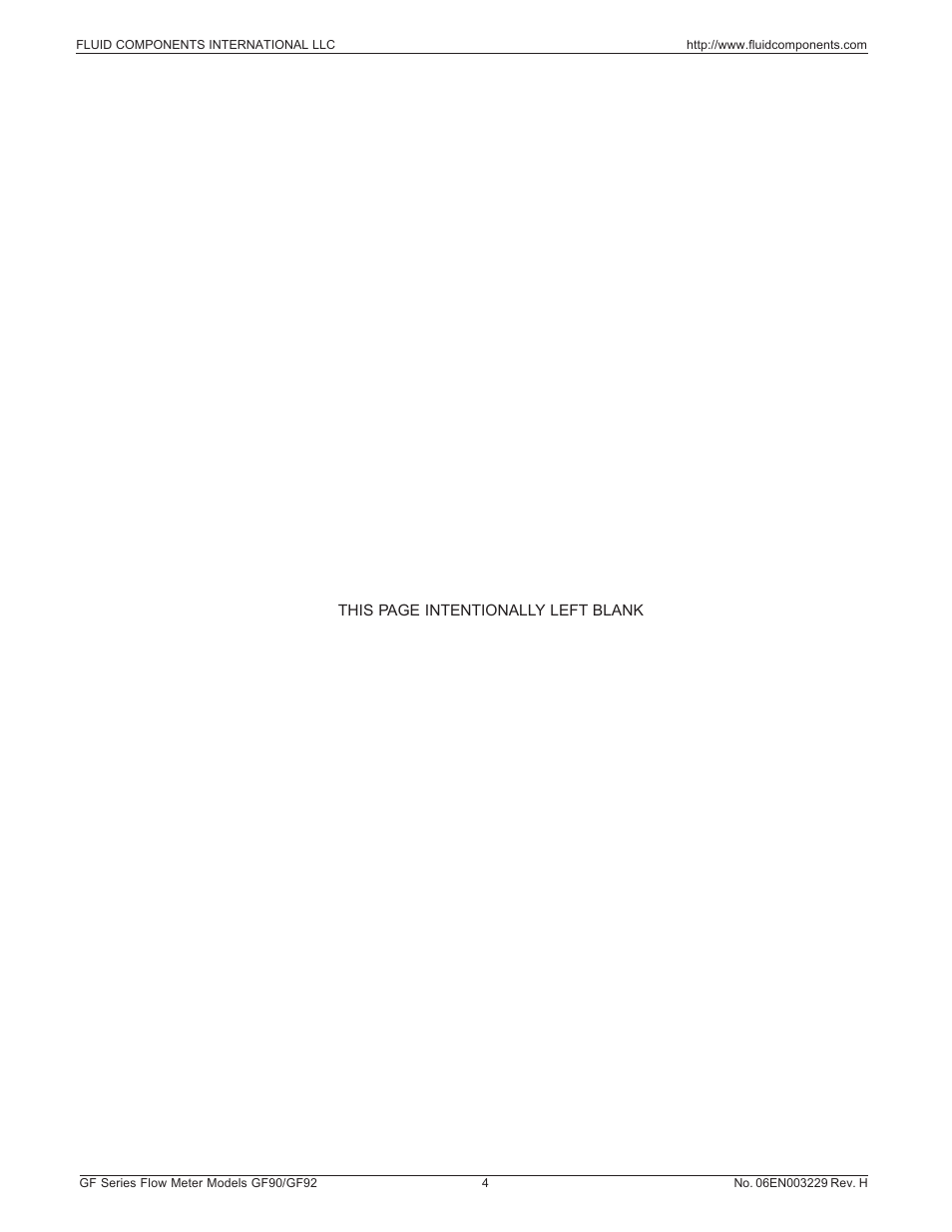 Fluid Components International GF90_GF92 User Manual | Page 8 / 102