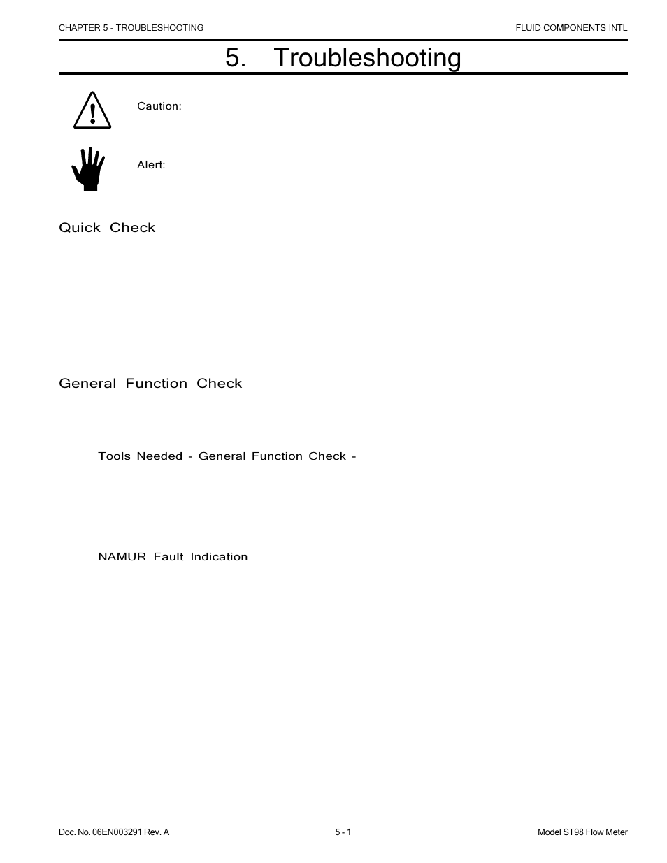 Fluid Components International ST98 Manual Troubleshooting User Manual | 10 pages