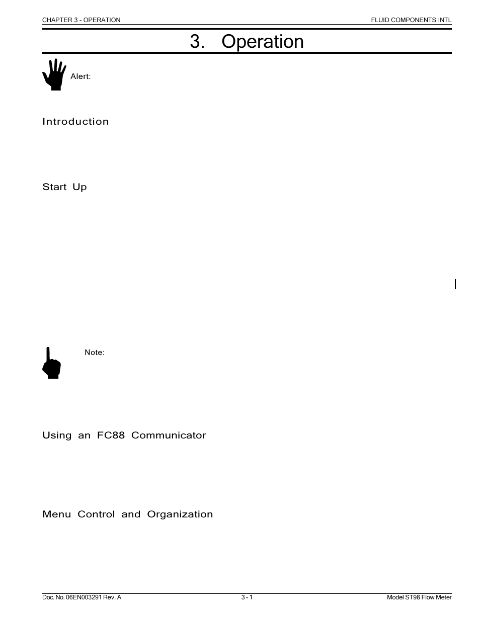 Fluid Components International ST98 Manual Operation User Manual | 16 pages