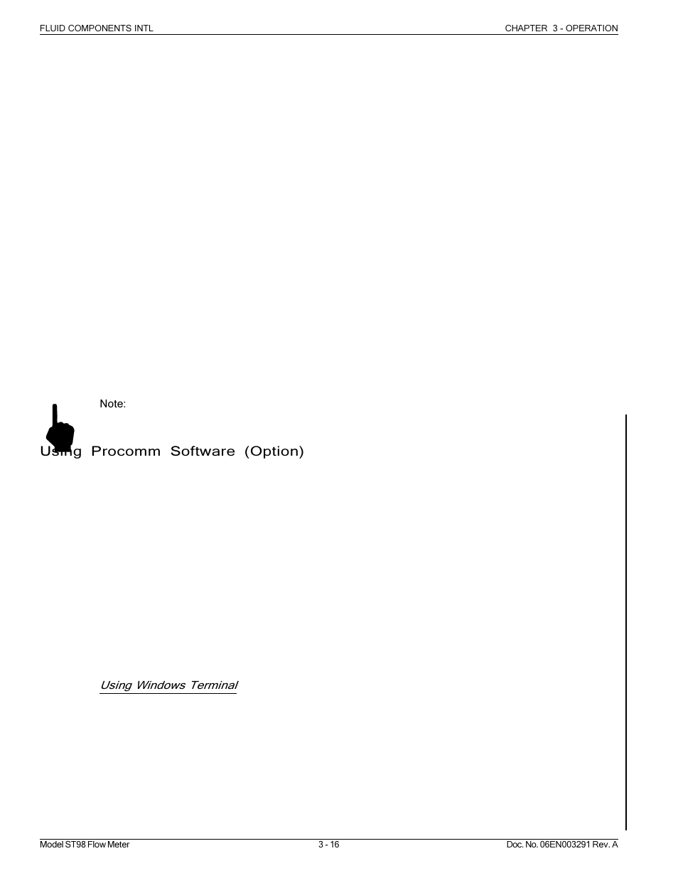 Fluid Components International ST98 Manual Operation User Manual | Page 16 / 16