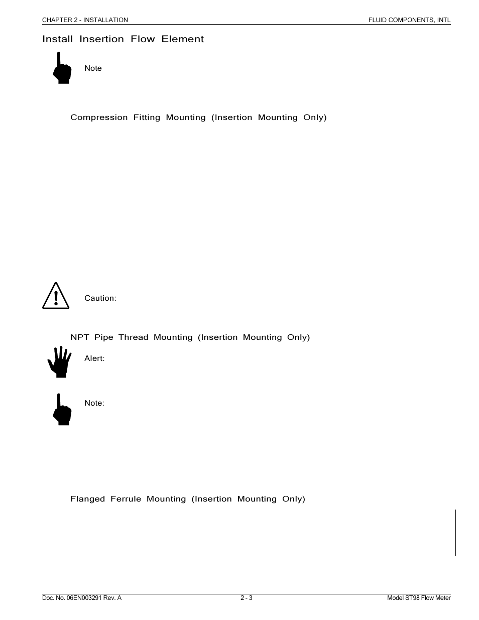 Fluid Components International ST98 Manual Installation User Manual | Page 3 / 10