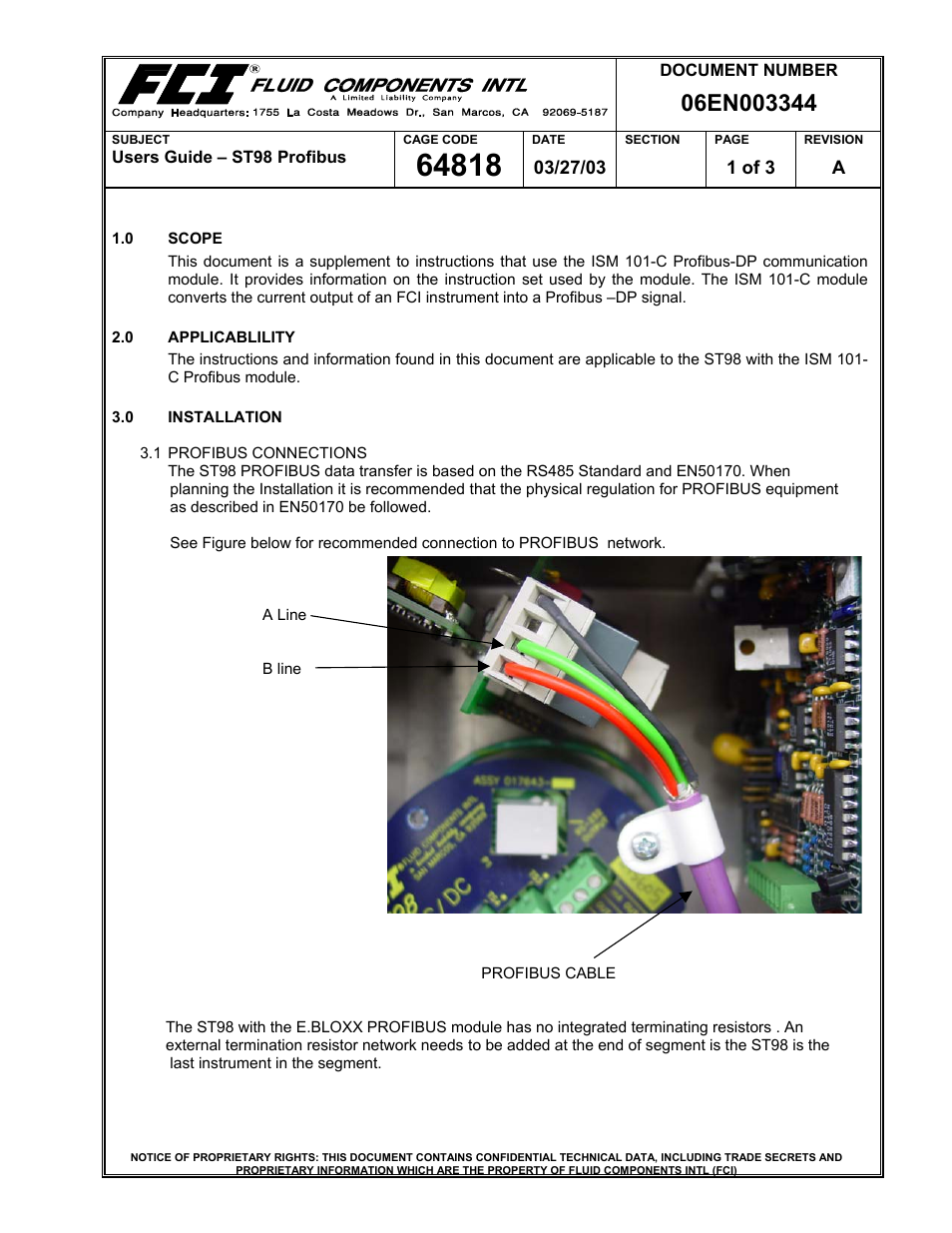 Fluid Components International ST98 Profibus C101-U Module User Manual | Page 4 / 6