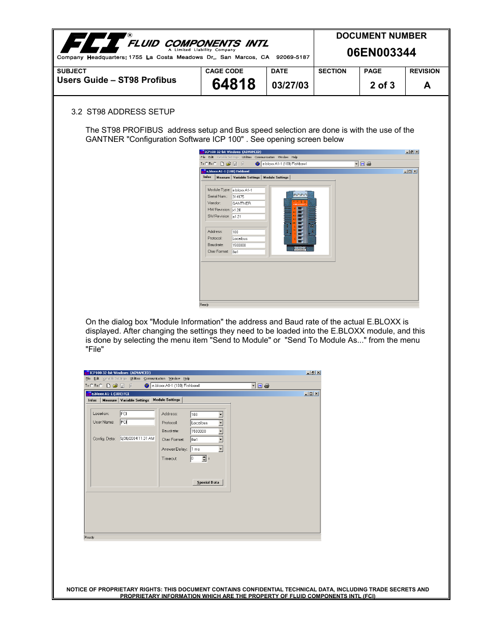 Fluid Components International ST98 Profibus C101-U Module User Manual | Page 5 / 6