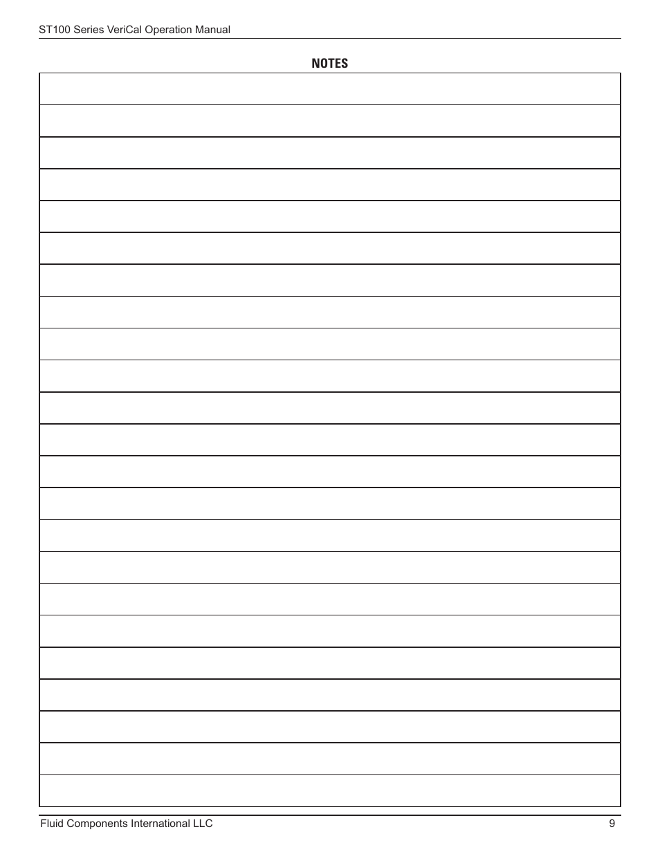 Fluid Components International ST110_ST112_STP110_STP112 VeriCal User Manual | Page 11 / 12