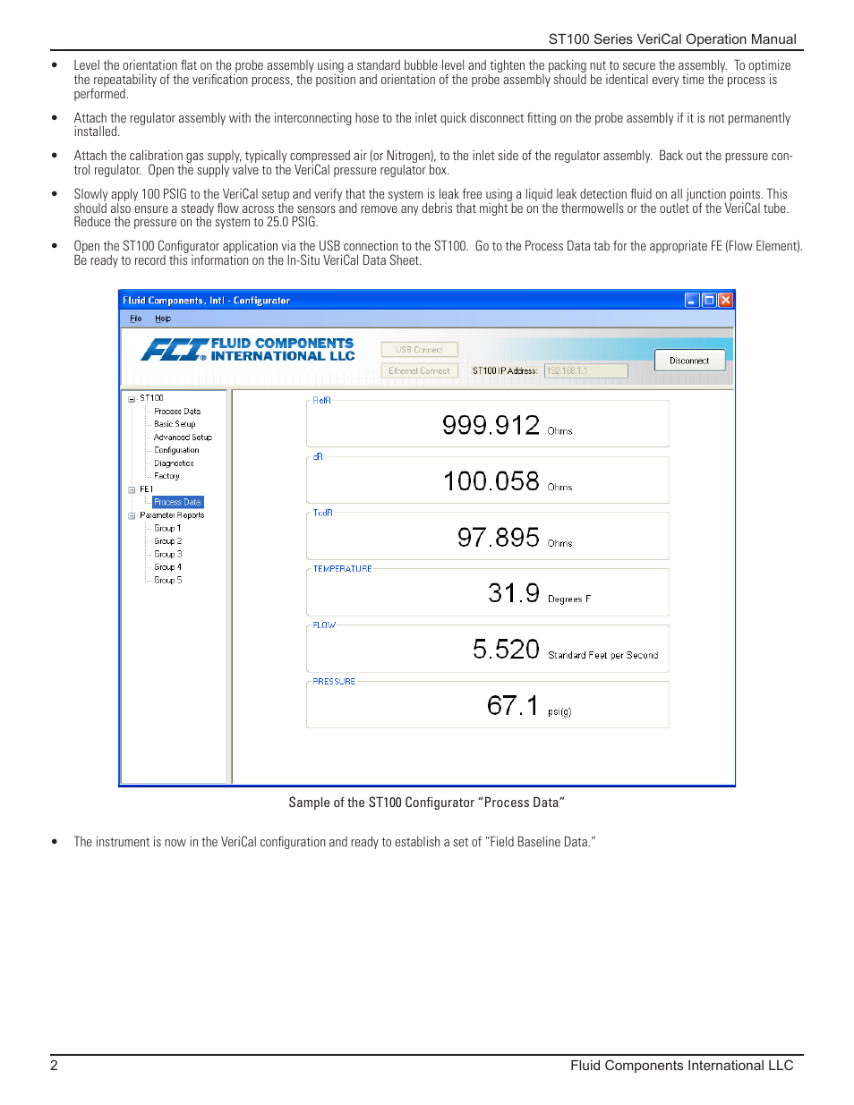 Fluid Components International ST110_ST112_STP110_STP112 VeriCal User Manual | Page 4 / 12