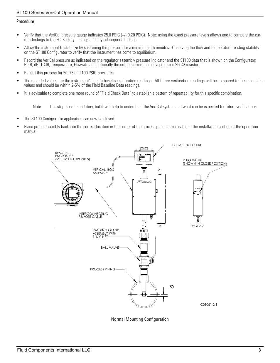 Procedure | Fluid Components International ST110_ST112_STP110_STP112 VeriCal User Manual | Page 5 / 12